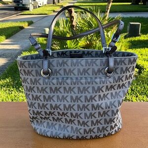 Michael Kors Taupe/Metallic Shoulder Handbag